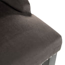 Veneto Grey Velvet Ring Back Dining Chair by Lavishway | Dining Chairs-60564