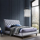 Venice Button Tufted Velvet Bed by Lavishway | Velvet Bed-27002