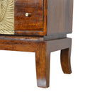 Verandah 2 Drawers Brass Plated Media Unit by Lavishway | TV Units Cabinets-51909