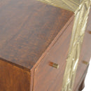 Verandah Brass Plated 3 Drawer Chest by Lavishway | Chest Of Drawers-51929