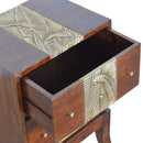 Verandah Brass Plated Bedside Table by Lavishway | Bedside Tables-51944