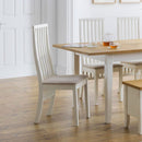 Vermont Ivory Finish Fabric Seat Dining Chair by Lavishway | Dining Chairs-60547