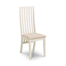 Vermont Ivory Finish Fabric Seat Dining Chair by Lavishway | Dining Chairs-60548