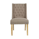 Verona Linen Fabric Dining Chair Set of 2 by Lavishway | Dining Chairs-33486