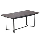 Verona Black Ceramic Top Dining Table by Lavishway | Dining Tables-22990