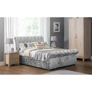 Verona Velvet Silver 2 Drawers Storage Bed by Lavishway | Ottoman Beds-60544
