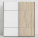 Verona Truffle Oak Finish Sliding Wardrobe by Lavishway | Wardrobe-28644