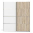 Verona Truffle Oak Finish Sliding Wardrobe by Lavishway | Wardrobe-28646