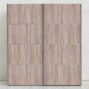 Verona Truffle Oak Finish Sliding Wardrobe by Lavishway | Wardrobe-28667