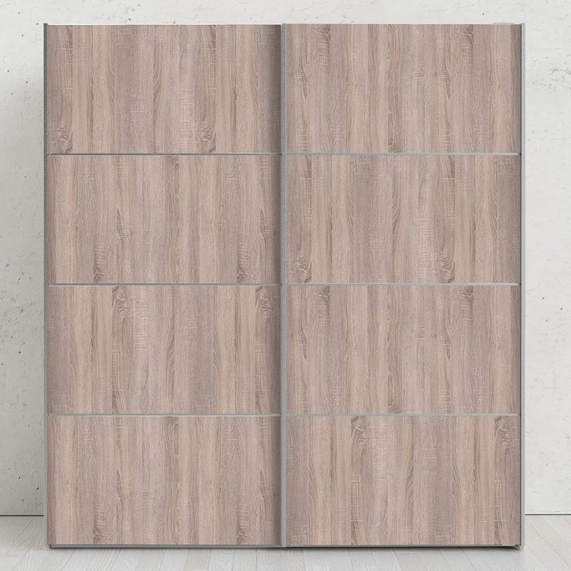 Verona Truffle Oak Finish Sliding Wardrobe by Lavishway | Wardrobe-28667