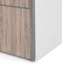 Verona Truffle Oak Finish Sliding Wardrobe by Lavishway | Wardrobe-28665