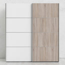 Verona Truffle Oak Finish Sliding Wardrobe by Lavishway | Wardrobe-28655