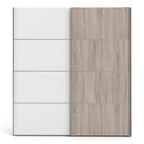 Verona Truffle Oak Finish Sliding Wardrobe by Lavishway | Wardrobe-28657