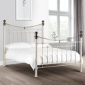Victoria Powder Coated Metal Bed Frame by Lavishway | Metal Beds-60574