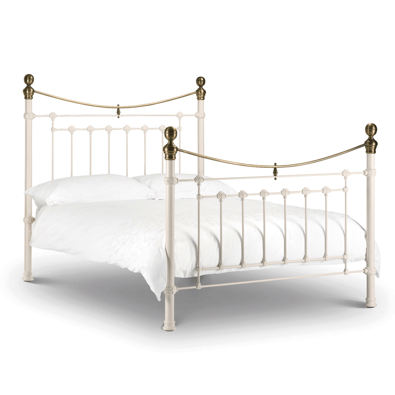 Victoria Powder Coated Metal Bed Frame by Lavishway | Metal Beds-60577