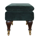 Vida Green Upholstery Velvet Bench by Lavishway | Benches & Storage Benches-59651