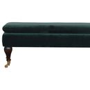 Vida Green Upholstery Velvet Bench by Lavishway | Benches & Storage Benches-59654