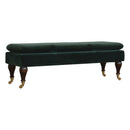 Vida Green Upholstery Velvet Bench by Lavishway | Benches & Storage Benches-59648