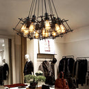Industrial Black Metal Chandelier by Lavishway | Pendant Lighting-50373