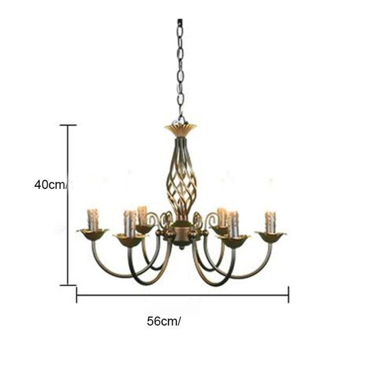 Vintage Wrought Iron Chandelier Light by Lavishway | Pendant Lighting-50480