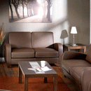 Vivo Faux Leather Chestnut 2 Seater Sofa by Lavishway | Leather Sofa-60556