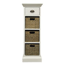 Wicklewood 3 Basket Unit Cabinet in White by Lavishway | Hallway Cabinets-31458