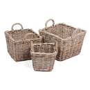 Wicklewood Wicker Baskets - Set of 3 by Lavishway | Storage Baskets & Boxes-36072