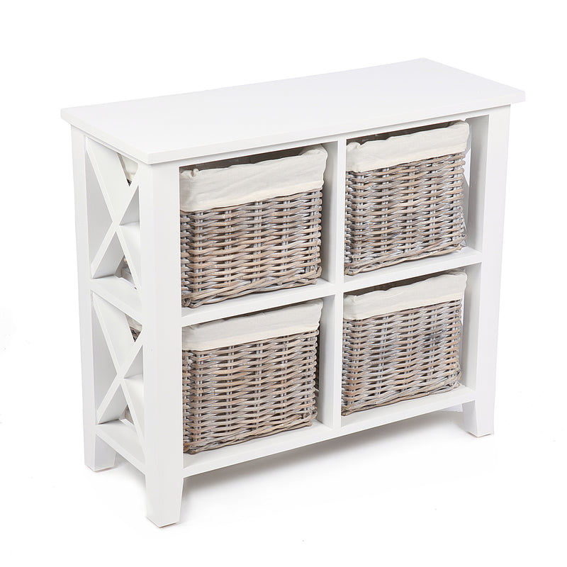 Wicklewood Square 4 Basket Unit Cabinet by Lavishway | Hallway Cabinets-36078