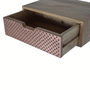 Isabelle Copper Finish 1 Drawer Bedside Table by Lavishway | Bedside Tables-51759