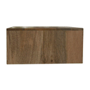 Isabelle Oak Finish Cube Carved Bedside Table by Lavishway | Bedside Tables-51737