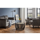 Washington Elm Wood Top Round Lamp Table by Lavishway | Side Tables-60521