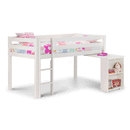 Wendy Surf White Finish Mid Sleeper Bed by Lavishway | Wooden Beds-60517