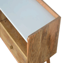 Xender White Marble Top Media Unit by Lavishway | TV Units Cabinets-57016