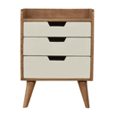 Xender 3 Drawers Contemporary Bedside Table by Lavishway | Bedside Tables-51973
