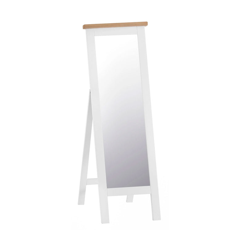 Tattershall Oak Top Cheval Floor Mirror by Lavishway | Floor Mirrors-35989