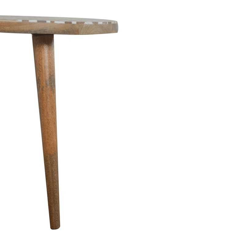 Xender White Patterned Nest Of 2 Stools by Lavishway | Nest of Tables-51939