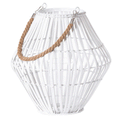 Convex Rope Detail Rattan Lantern by Lavishway | Candle Holders-51393