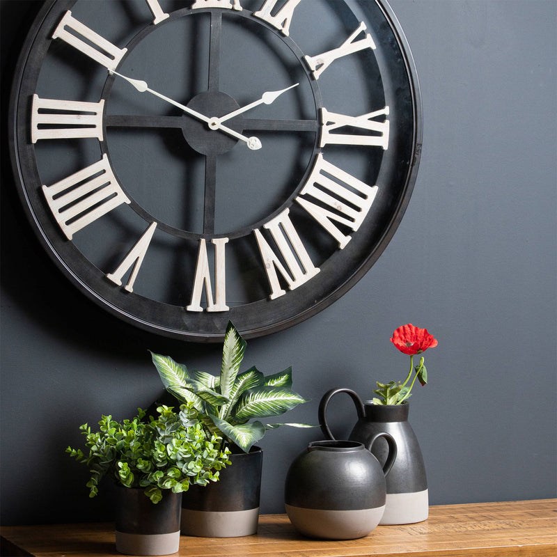 White Roman Numerals Skeleton Wall Clock by Lavishway | Wall Clocks-51646