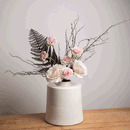 White Cylindrical Ceramic Vase by Lavishway | Vases-50877