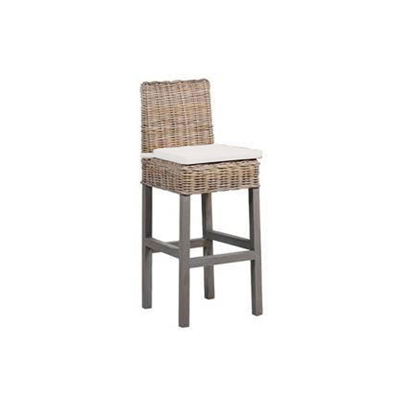 Wicklewood Wicker Bar Stool with Cushion by Lavishway | Bar Stools-33706