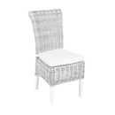 Wicklewood Wicker Dining Chair with Cushion by Lavishway | Dining Chairs-33709