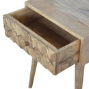 Williston 1 Cube Carved Drawer Bedside Table by Lavishway | Bedside Tables-21427