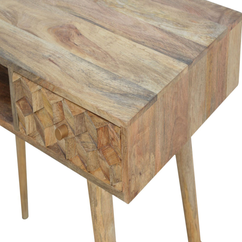 Williston 1 Cube Carved Drawers Writing Desk by Lavishway | Reclaimed Wood Desks-21377
