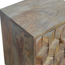 Williston 2 Cube Carved Drawers Bedside Table by Lavishway | Bedside Tables-21419