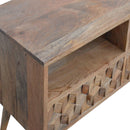 Williston 2 Cube Carved Drawers TV Unit by Lavishway | TV Units Cabinets-21385