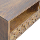 Williston 2 Drawers Cube Carved TV Unit by Lavishway | TV Units Cabinets-21879