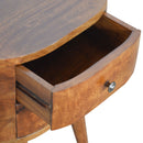 Williston 2 Drawers Rounded Bedside Table by Lavishway | Bedside Tables-21554