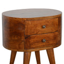 Williston 2 Drawers Rounded Bedside Table by Lavishway | Bedside Tables-21549