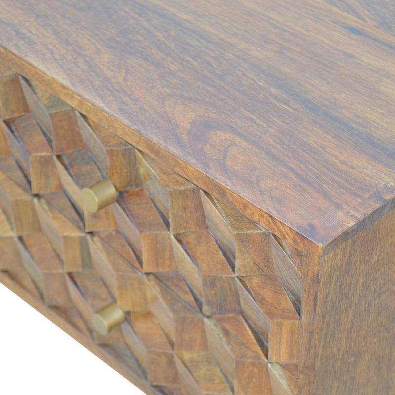 Williston Cube Carved Media Unit by Lavishway | TV Units Cabinets-21889