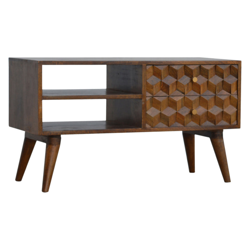 Williston Cube Carved Media Unit by Lavishway | TV Units Cabinets-21883